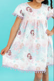 Mermaid Fairytale Pom Pom Dress - Aaria Tees Aaria Tees