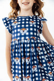 Auburn Plaid Aubie Flutter Twirl Dress - Aaria Tees Aaria Tees