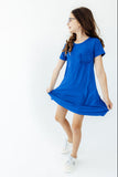 Royal Blue T-Shirt Dress - Aaria Tees Aaria Tees