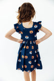 Auburn Blue Aubie Flutter Twirl Dress - Aaria Tees Aaria Tees