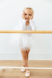 White Velvet L/S Tutu Leotard - Aaria Tees Aaria Tees