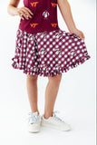 Virginia Tech Plaid Hokie Ruffle Twirl Skort - Aaria Tees Aaria Tees