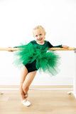 Hunter Green Velvet L/S Tutu Leotard - Aaria Tees Aaria Tees