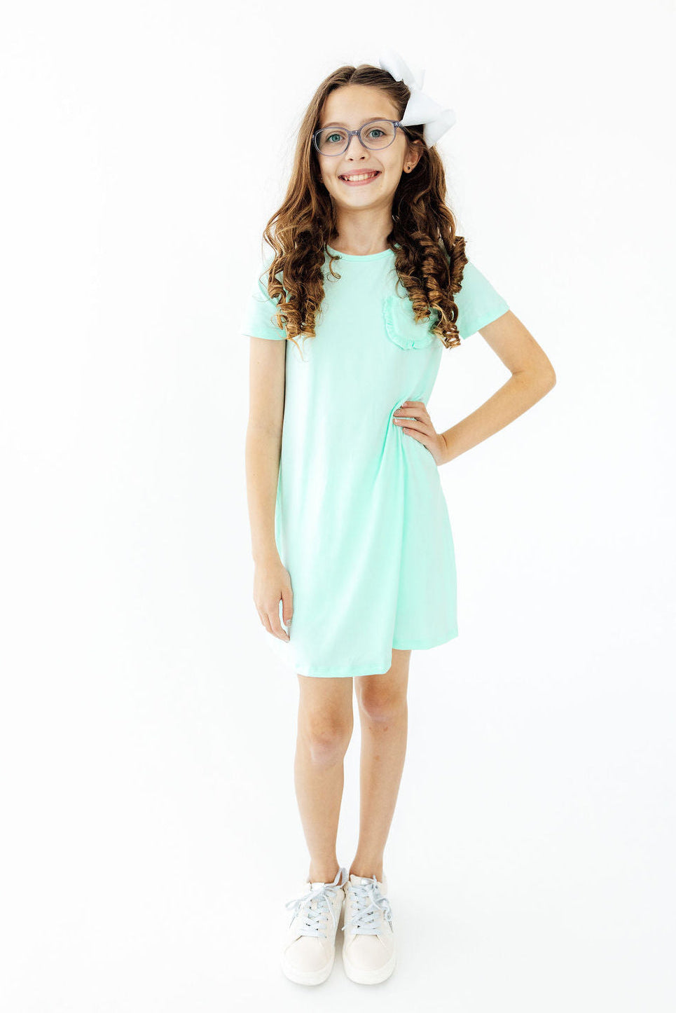 Pastel Green T-Shirt Dress - Aaria Tees