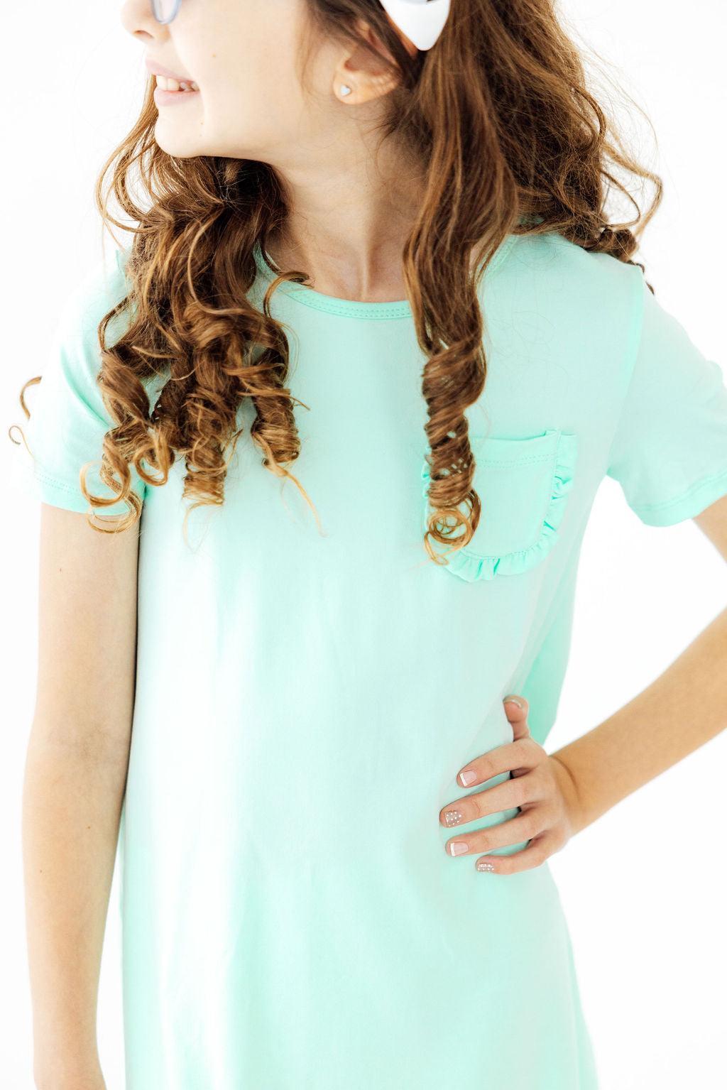 Pastel Green T-Shirt Dress - Aaria Tees Aaria Tees