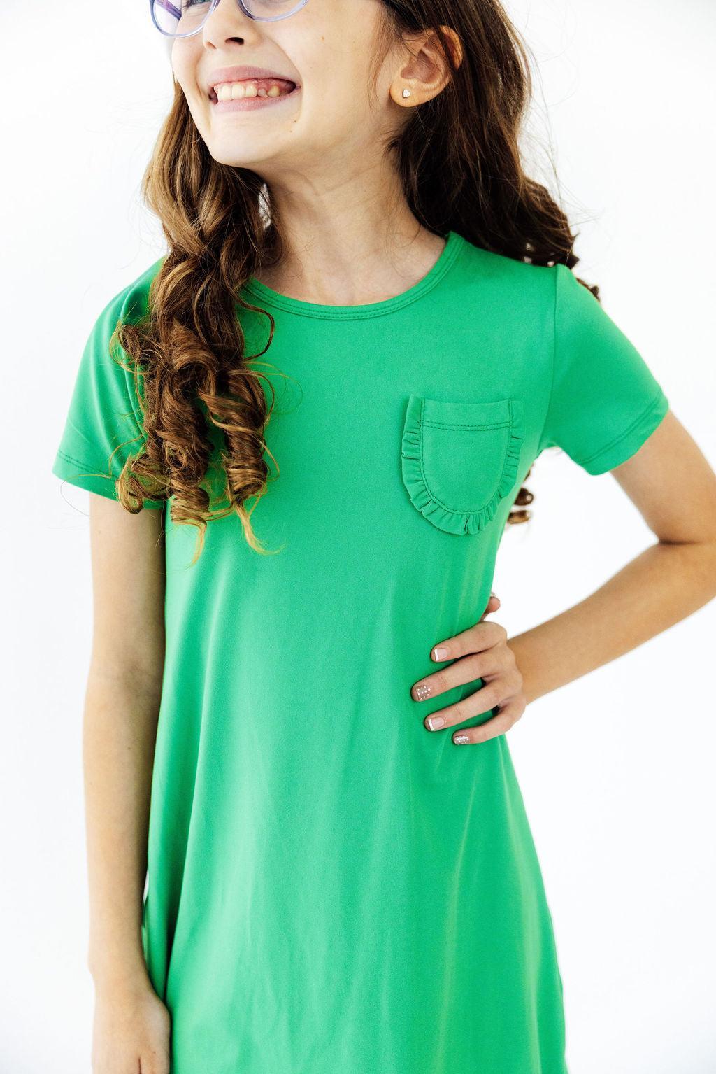 Kelly Green T-Shirt Dress - Aaria Tees Aaria Tees