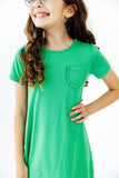 Kelly Green T-Shirt Dress - Aaria Tees Aaria Tees