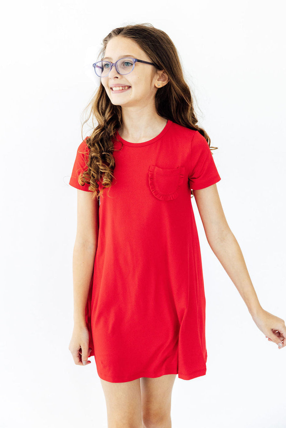 Red T-Shirt Dress - Aaria Tees