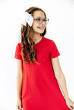 Red T-Shirt Dress - Aaria Tees Aaria Tees