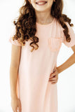 Peach T-Shirt Dress - Aaria Tees Aaria Tees