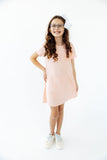Peach T-Shirt Dress - Aaria Tees Aaria Tees