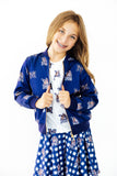 Montana State University Blue Bobcat Satin Jacket - Aaria Tees Aaria Tees