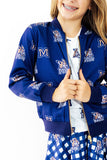 Montana State University Blue Bobcat Satin Jacket - Aaria Tees Aaria Tees
