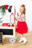 Deck the Halls L/S Tutu Dress - Aaria Tees Aaria Tees