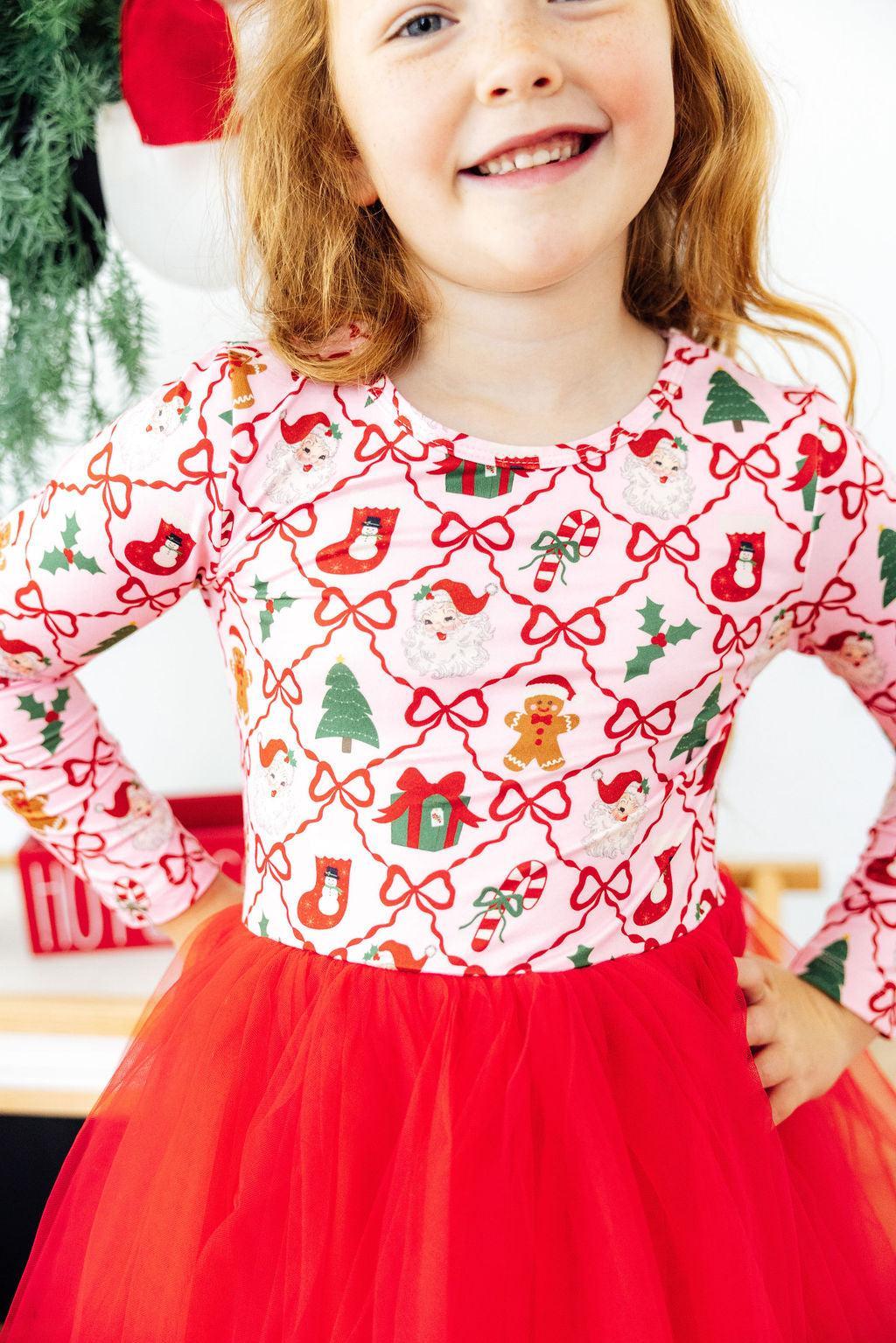 Deck the Halls L/S Tutu Dress - Aaria Tees