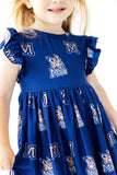 Montana State University Blue Bobcat Flutter Twirl Dress - Aaria Tees Aaria Tees