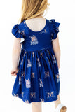 Montana State University Blue Bobcat Flutter Twirl Dress - Aaria Tees Aaria Tees