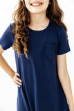 Navy T-Shirt Dress - Aaria Tees Aaria Tees