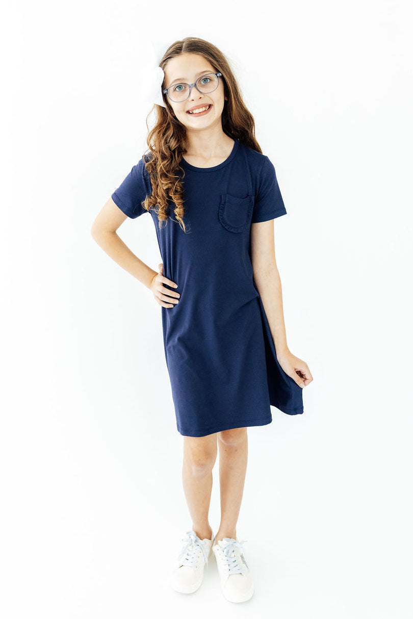 Navy T-Shirt Dress - Aaria Tees Aaria Tees