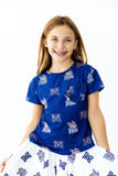 Montana State University Blue Bobcat Ruffle Pocket Tee - Aaria Tees Aaria Tees