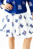 Montana State University White Bobcat Ruffle Twirl Skort - Aaria Tees Aaria Tees