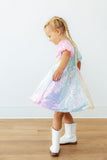 Ombre Puff Sleeve Sequin Dress - Aaria Tees Aaria Tees