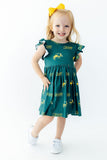 North Dakota State University Green Bison Flutter Twirl Dress - Aaria Tees Aaria Tees