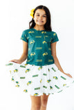North Dakota State University Green Bison Ruffle Pocket Tee - Aaria Tees Aaria Tees
