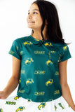 North Dakota State University Green Bison Ruffle Pocket Tee - Aaria Tees Aaria Tees