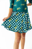 North Dakota State University Plaid Bison Ruffle Twirl Skort - Aaria Tees Aaria Tees