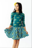 North Dakota State University Plaid Bison Ruffle Twirl Skort - Aaria Tees Aaria Tees