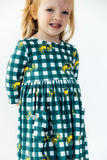 North Dakota State University Plaid Bison 3/4 Sleeve Pocket Twirl Dress - Aaria Tees Aaria Tees