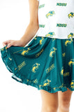 North Dakota State University Green Bison Ruffle Twirl Skort - Aaria Tees Aaria Tees