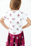Virginia Tech White Hokie Ruffle Pocket Tee - Aaria Tees Aaria Tees