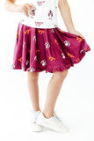 Virginia Tech Maroon Hokie Ruffle Twirl Skort - Aaria Tees Aaria Tees