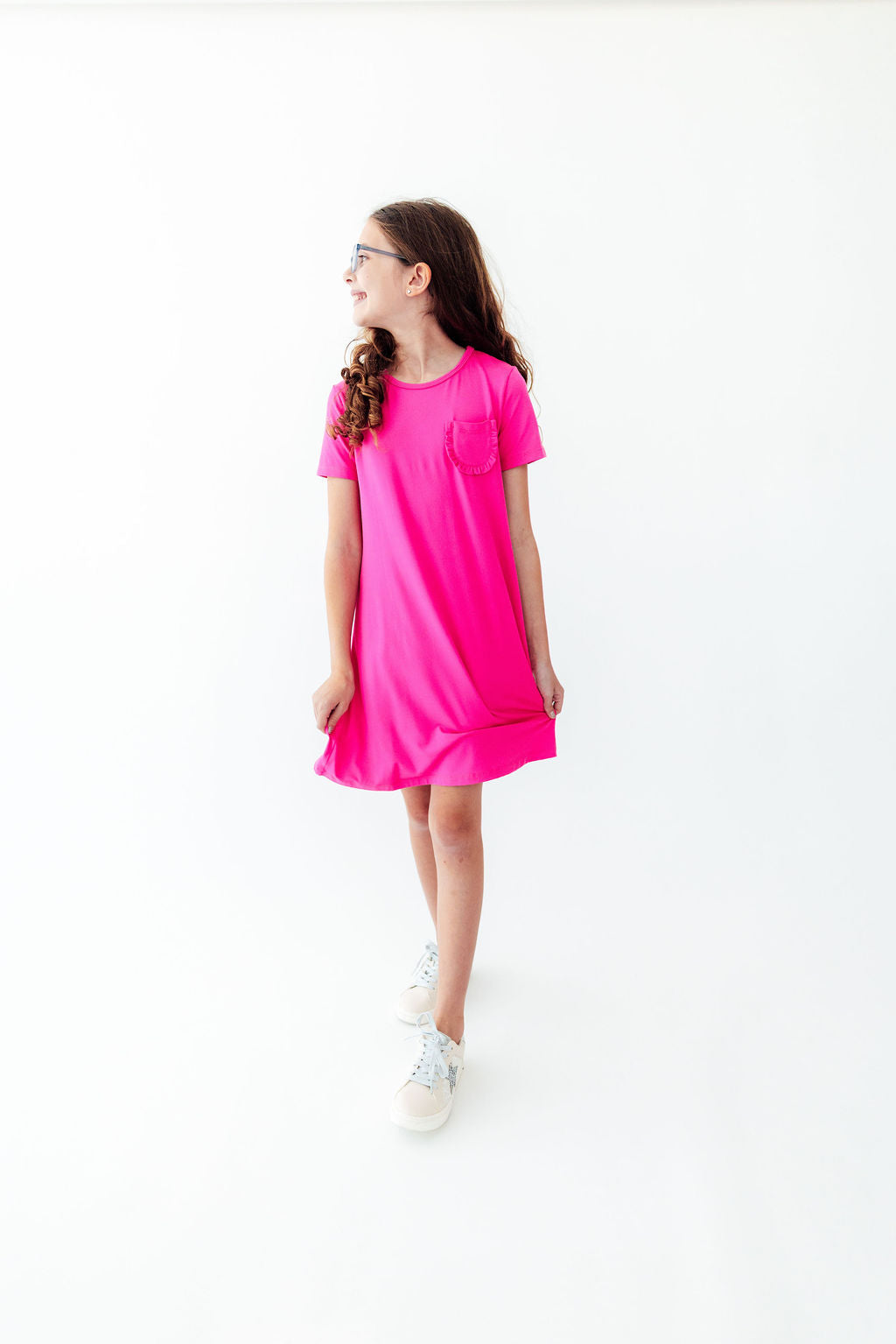 Hot Pink T-Shirt Dress - Aaria Tees Aaria Tees