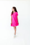 Hot Pink T-Shirt Dress - Aaria Tees Aaria Tees