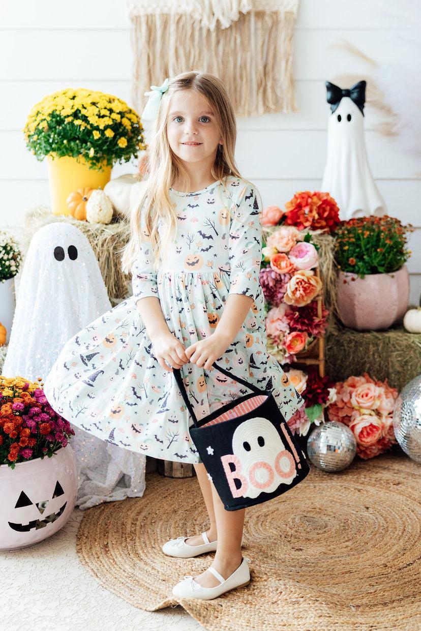 Ghouls Rule 3/4 Sleeve Pocket Twirl Dress - Aaria Tees Aaria Tees