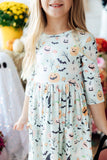 Ghouls Rule 3/4 Sleeve Pocket Twirl Dress - Aaria Tees Aaria Tees