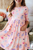 Spooky Sweetheart 3/4 Sleeve Pocket Twirl Dress Aaria Tees
