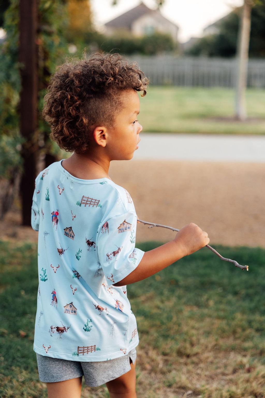 Boys Ranch Hand S/S Pocket Tee - Aaria Tees Aaria Tees