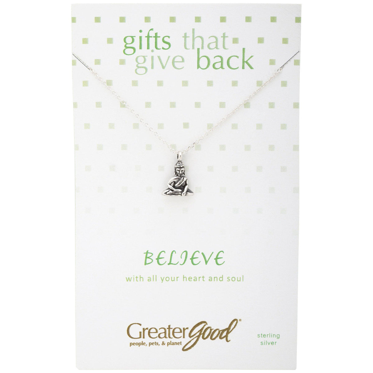 Mindful Living Sterling Necklace - Aaria Tees