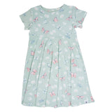 Mint Butterfly Daisy Bamboo Cap Sleeve Swirly Girl Dress Aaria Tees