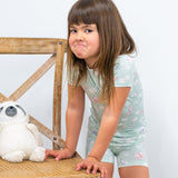Mint Butterfly Daisy Bamboo Summer Pajama Set Aaria Tees