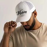 Embroidered Hubby Trucker Hat – Classic Mesh Cap for Wedding or Anniversary - Aaria Tees Aaria Tees