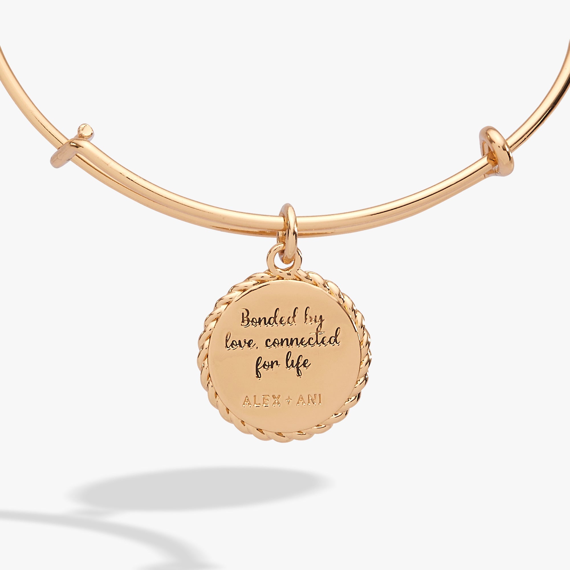 Mom 'Bonded By Love, Connected For Life' Charm Bangle - Aaria Tees Aaria Tees