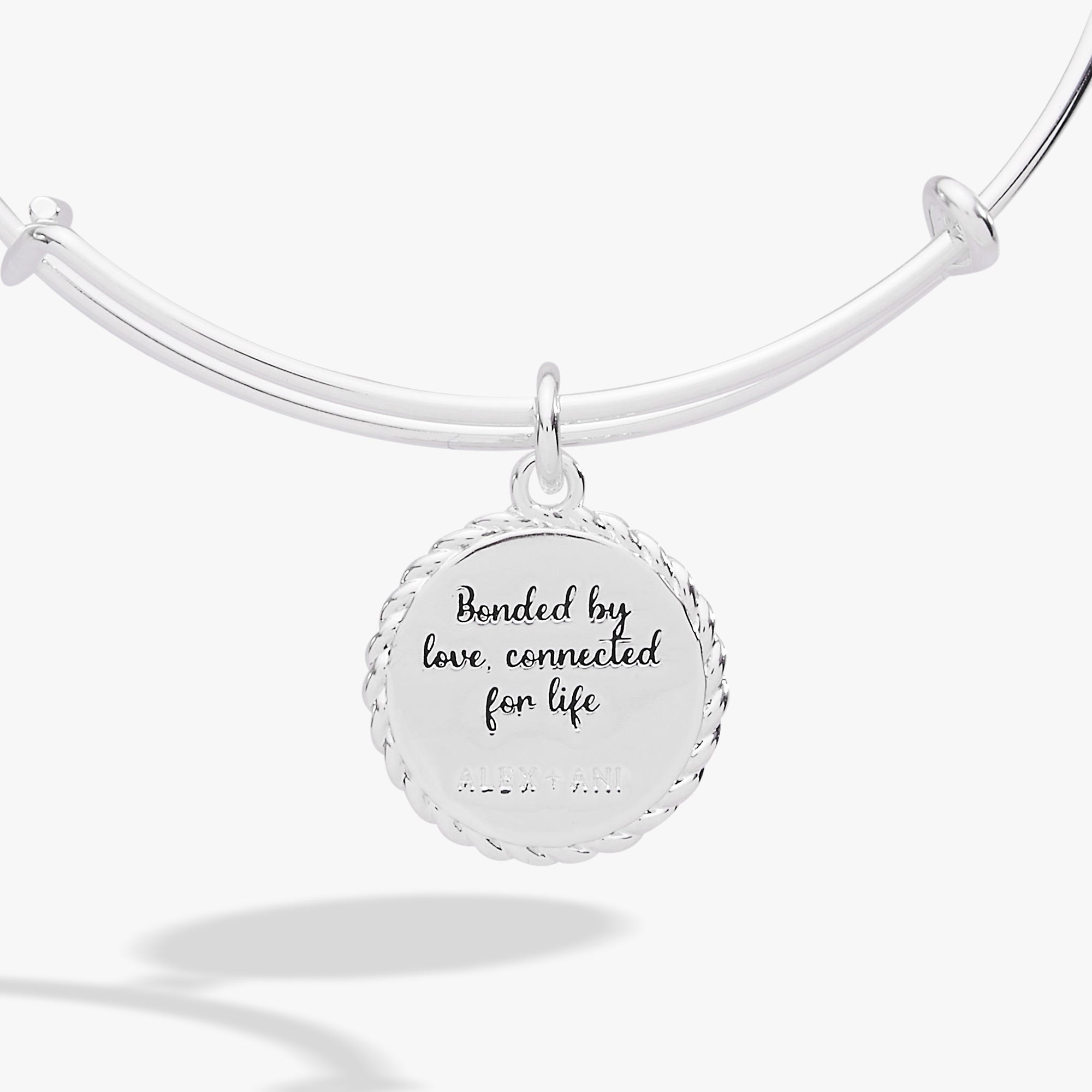Mom 'Bonded By Love, Connected For Life' Charm Bangle - Aaria Tees Aaria Tees