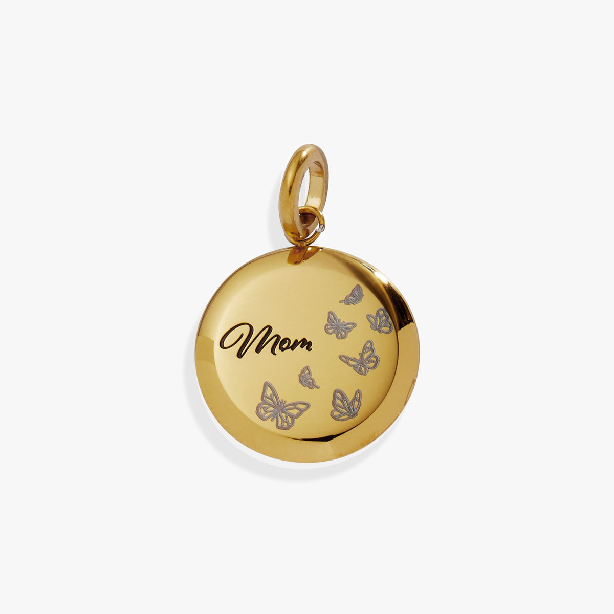 Mom Butterfly Disc Charm - Aaria Tees