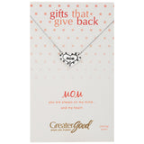 Mom Floral Heart Sterling Necklace - Aaria Tees Aaria Tees