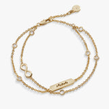 Mom Infinity Chain Double Strand Bracelet - Aaria Tees Aaria Tees